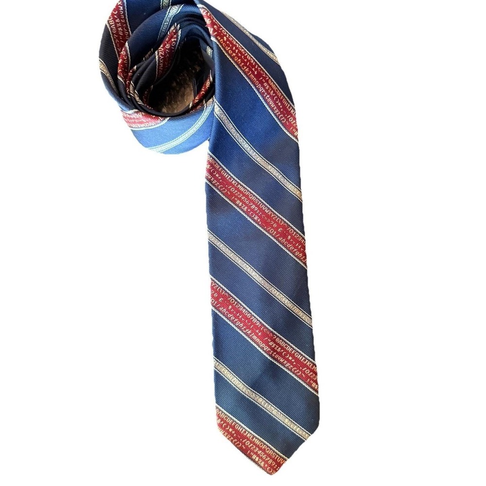 VTG Smithsonian Institution Computer Character Printline Tie National Museum